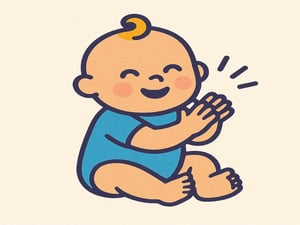 Picture of an Infant laughing playfully